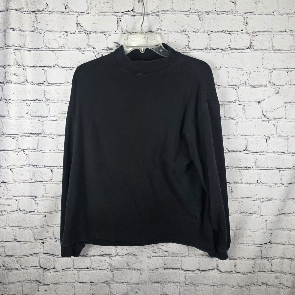 Pendleton Black Cotton Crewneck Sweatshirt Large | Vintage Style